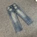 Embroidered Letter Denim Pants – High Street Unisex Straight-Leg Jeans With Distressed Details Fashion Trends_mkmklike.com