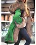 Women's imitation crystal fox fur big collar long fur collar hooded coat_mkmklike.com