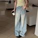 American-style High Street Straight-leg Jeans For Women, 2025 New Model, Light Blue, Stylish Design, Slimming,_mkmklike.com