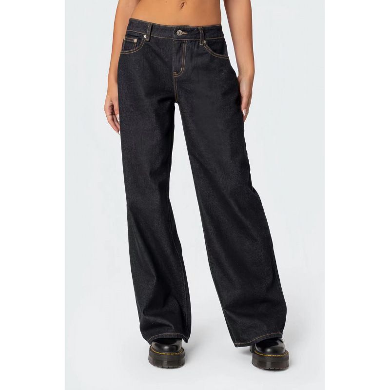 Women's High-Waisted Flared Jeans - Russian Fashion Stretch Denim Pants With Extra Long Length (XS-6XL, 5 Colors)_mkmklike.com