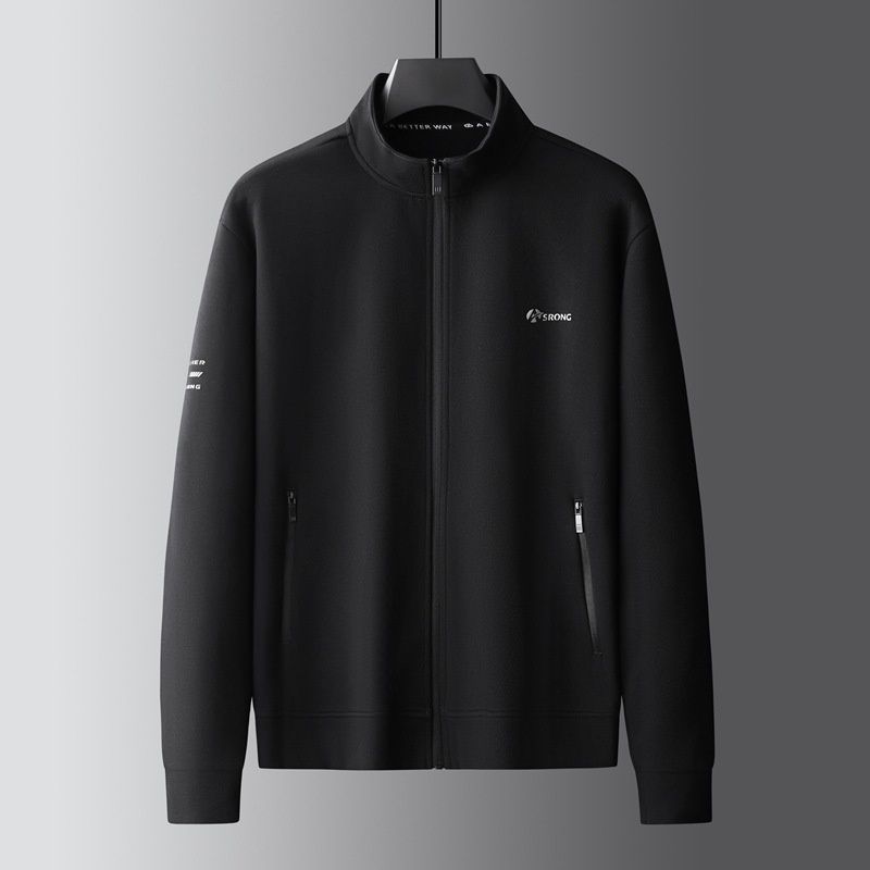 Lunar Apex 2023 Autumn New Plus Size Stand Collar Knitted Jacket For Big And Tall Men Casual Coat Men's Top_mkmklike.com