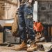 American Heavy Tooling Pants Men's Loose Straight Large Size New Retro And Old Jeans_mkmklike.com