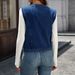 K New Denim Vest, Camisole, Fashionable Denim Sleeveless Vest For Women_mkmklike.com