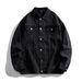 American Denim Men's Spring And Autumn Workwear, Casual Jacket, Versatile Cover Bag, Lapel, Loose Top_mkmklike.com