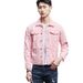 Northfold New Men's Fashion Jacket Korean Style Slim Fit Distressed Cotton Stretch Denim Coat Trendy Outerwear 2023_mkmklike.com