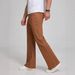 Men's Slim Fit Denim Flared Pants Style Fashion Solid Color High Waist Straight Leg Trousers_mkmklike.com