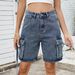 Women's Clothing Women's Summer New Fashion Washed Denim Workwear Shorts_mkmklike.com