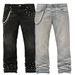 2026 European-USA Style Fashion Jeans Youth/Men Cotton Low Waist Set Diamonds Elastic Stacking Straight Type Vintage Denim Pants_mkmklike.com