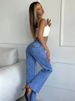 Women’s Tall Flared Jeans – Spring Casual High-Waisted Denim Pants For Long Legs (Sizes 25-32, Cotton Blend, Classic Blue, Office & Street Style)_mkmklike.com