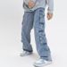 Men's Clothing Fashion Brand Workwear Men's Multi Pocket Heavyweight High Street Jeans Casual Pants Design Retro Spring And Autumn Pants Blue_mkmklike.com