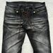 Men's Gothic Flared Jeans Retro Washed Denim Pants With Double Waistband Y2k Vintage High Street Style_mkmklike.com