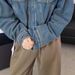 Retro Denim Jacket For Women - Cotton Lined, Warm & Versatile, Loose Fit, Casual Chic Denim Jacket_mkmklike.com