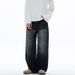 Men’s Distressed Black Washed Jeans – Loose Fit High Street Vintage Denim (Sizes S-2XL)_mkmklike.com