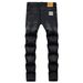 Men's Slim Fit Skinny Jeans Ripped Zipper Charm Stretch Denim European American Style Craft Ink Painted Trendy_mkmklike.com
