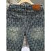Vintage Washed Floral Printed Denim Shorts For Men, Loose Fit Straight Leg 5-Pocket Mid-Thigh Casual Shorts_mkmklike.com