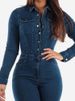 K Slim-fit Stretch Jean Overalls With Tapered Leg Openings_mkmklike.com