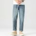 2025 Spring/Summer Japanese-style Loose Straight-cut Casual Micro-Harem Pants_mkmklike.com
