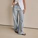 Women's Clothing Jeans women new wide leg pants fashionable street washed monkey jeans 8932_mkmklike.com