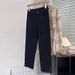 Plus-size Black Straight-leg Jeans Women, New Spring 2026 Model, Slimming High-waisted Stretchy Cropped Cigarette Pants_mkmklike.com