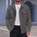 Cross-Border New European And American Style Casual Solid Color Men's Jacket Trendy Fashion Versatile Turn-Down Collar_mkmklike.com
