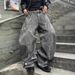 American Explosive Retro Washed Distressed Jeans Gothic Raw Edge Stitching Loose Street Straight Trousers_mkmklike.com