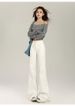 Women's Clothing Korean Style Fleece Lined Wide Leg Flared Jeans Versatile Denim Classic Hot Style For Autumn Winter Regular Fit Solid_mkmklike.com