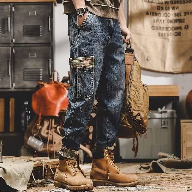 Men's Clothing Trendy Men's Summer Jeans Hip Hop High Street Style Cool Trousers Personalized Letter Design Fashion_mkmklike.com