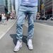 Men's Clothing Light Luxury Trendy Loose Fitting Jogger Jeans Elastic Waistband Pants Autumn Winter Hot Selling_mkmklike.com