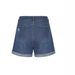 Foreign Trade European And American Cross-Border Source Women's Summer New Straight Slim Frayed Hem Denim Shorts_mkmklike.com