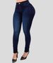 Women's High Waist Stretchy Skinny Jeans - Tummy Control & Booty Lift - Classic Blue Denim Pants For Work & Casual_mkmklike.com
