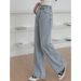 Women's High Waist Straight Leg Jeans 2024 Fall Trendy Loose Fit Wide Leg Flared Pants With Stretchy Comfort_mkmklike.com