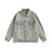 Men's Clothing Spring And Autumn Fashion Brand Design Denim Jacket Men Retro Distressed Loose Versatile Handsome Jacket_mkmklike.com