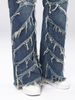 Men's Dark Blue Non-Stretch Loose Fit Jeans Retro High Street Style Trendy Flared Pants_mkmklike.com