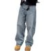 New American Hot-selling Retro Washed Old Straight Loose Jeans Men's Street Wide-leg Casual Versatile Floor-mopping Trousers_mkmklike.com