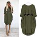 Women's loose print casual pregnant women plus-size dress_mkmklike.com
