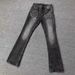 Vintage Distressed Black & Gray Flared Jeans For Men – Retro Washed Denim With Textured Finish (S-3XL, Standard Fit, Machine Washable)_mkmklike.com