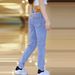 Men's Slim Fit Trendy Cropped Denim Pants Light Blue Versatile Style For Spring Cool And Stylish Jeans_mkmklike.com