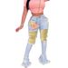 Women's Clothing Washed Distressed Fringe Jeans Flared Pants Slim Fit Casual Long Denim Handmade_mkmklike.com