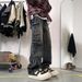 Men's Multi Pocket Cargo Jeans Straight Leg Loose Fit Versatile Wide Leg Trousers American High Street Style Washed Retro Cool_mkmklike.com