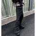 Men's Heavyweight Patchwork Waxed Denim Jeans Distressed Dirty Dyed Cleanfi Deconstructed Slightly Flared Taller Look Jeans_mkmklike.com