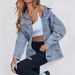 Women's Oversized Denim Jacket New Boyfriend Style Ripped And DistressedRelaxed Everyday Wear Comfortable Feshion_mkmklike.com