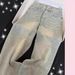 Light Blue Star Rhinestone Jeans – High-Waisted Flared Pants | Elegant & Slimming Wide-Leg Denim For Women_mkmklike.com