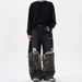 2025 Ripped Old Retro Street Trendy Jeans Men's And Women's American Trendy Brand Denim Splicing Camouflage Washed Long Pants_mkmklike.com