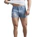Trendy Distressed Denim Shorts For Women - High Waisted Light Blue Ripped Jeans Shorts With Stretch - Casual Summer Streetwear (S, M, L, Xl, 2xl)_mkmklike.com