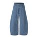 Vertical Striped Denim Scimitar Men's Loose Fit Wide Leg Floor-Length Trendy Brand Versatile Draped Long Pants_mkmklike.com