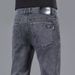 Men's Slim Fit Straight Leg Jeans - Stretch Denim Pants For Casual Wear | Comfortable & Stylish | Black & Gray Options_mkmklike.com
