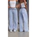Loose Fit High Waist Printed Jeans For Women - Trendy Summer Denim Pants With Comfort Stretch (Blue Gray, Blue, Pink)_mkmklike.com