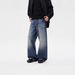Vintage Washed Denim Jeans For Men – Classic Straight-Leg Relaxed Fit With Whisker Distressing (87.6% Cotton, Mid-Rise, No Stretch, Stone-Washed)_mkmklike.com