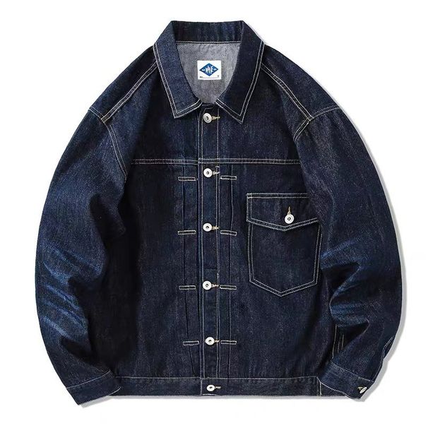 Men's Denim Jacket Vintage Workwear Style Streetwear Casual Coat For Spring & Autumn_mkmklike.com