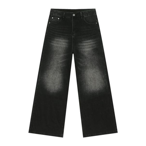 Men's Washed Loose Versatile Casual Straight Wide Leg Trousers_mkmklike.com